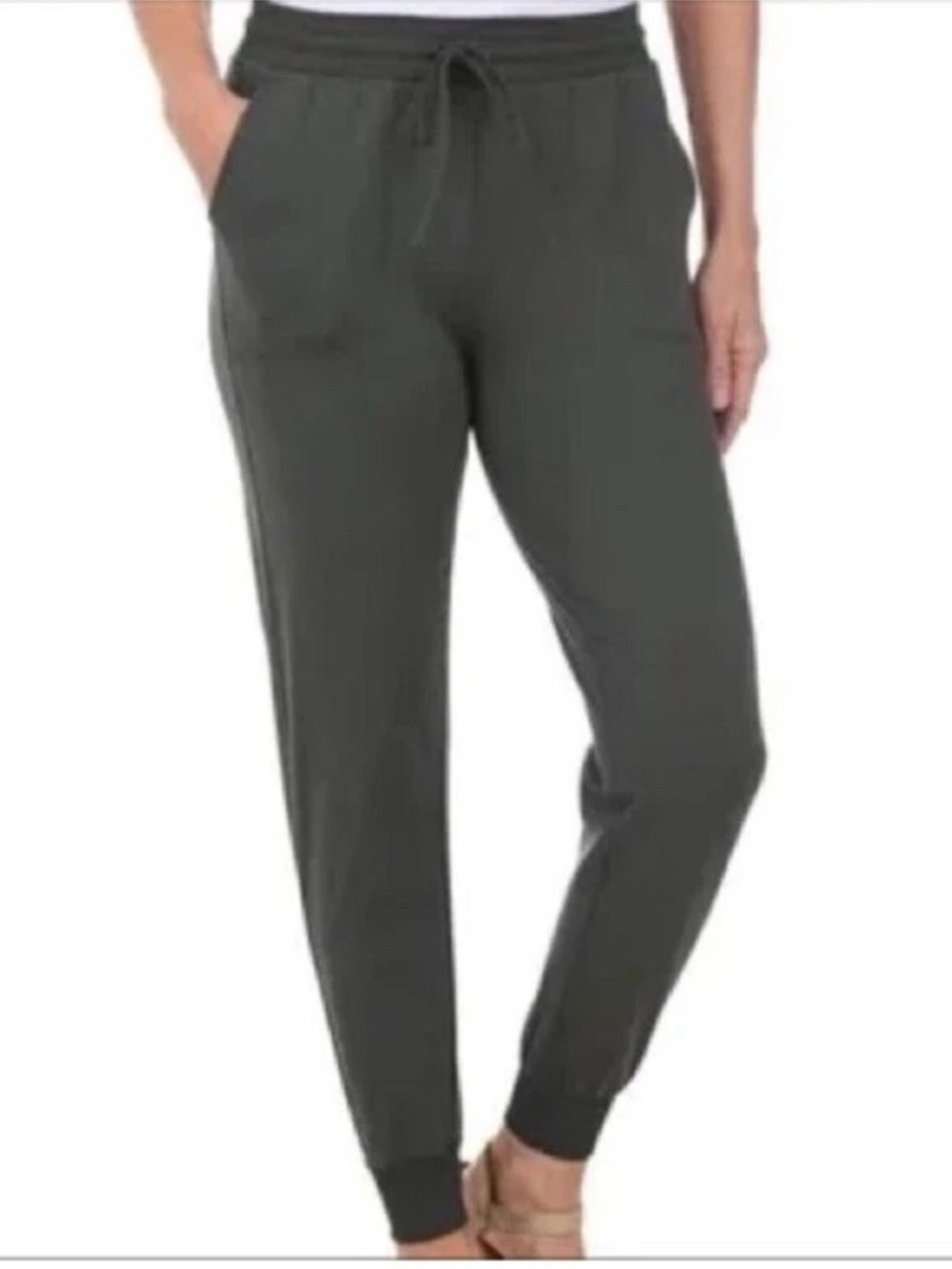 BUNDLE Rachel Zoe Joggers Olive Green & Black Drawstring Lounge Pants size XXL